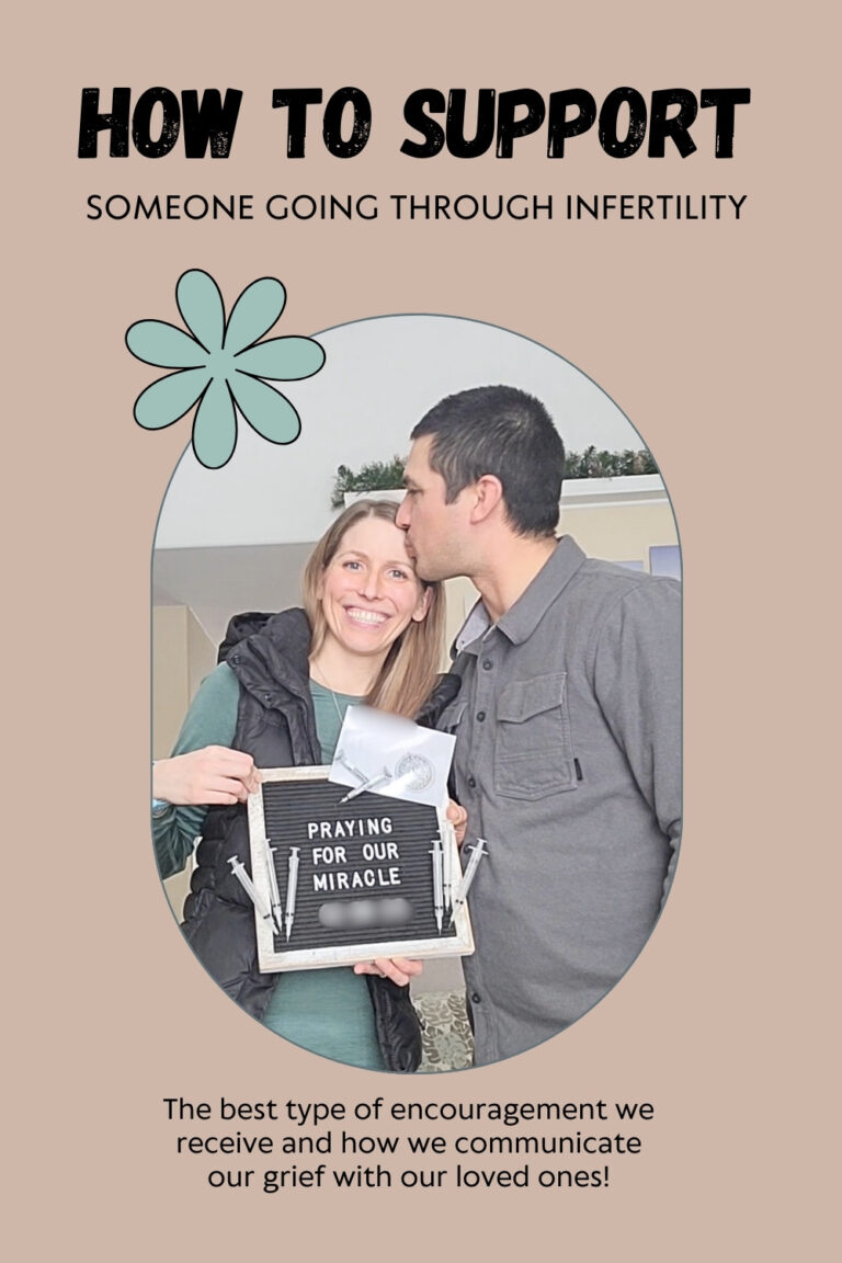 How to nurture support for infertility. Photo of author and husband on IVF journey.