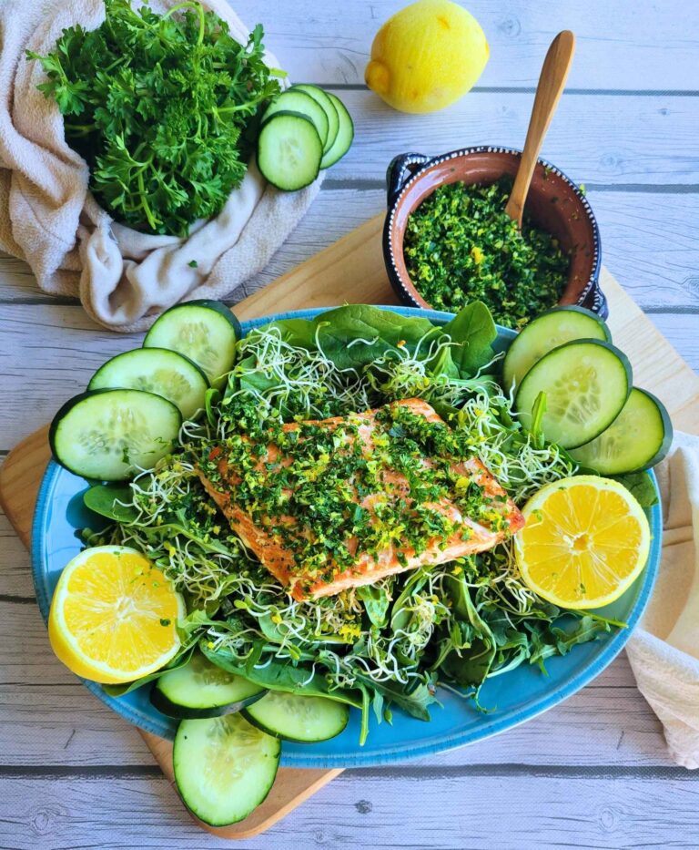 Gremolata salmon salad