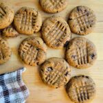 Gluten-free peanut butter cookies with chocolate chunks