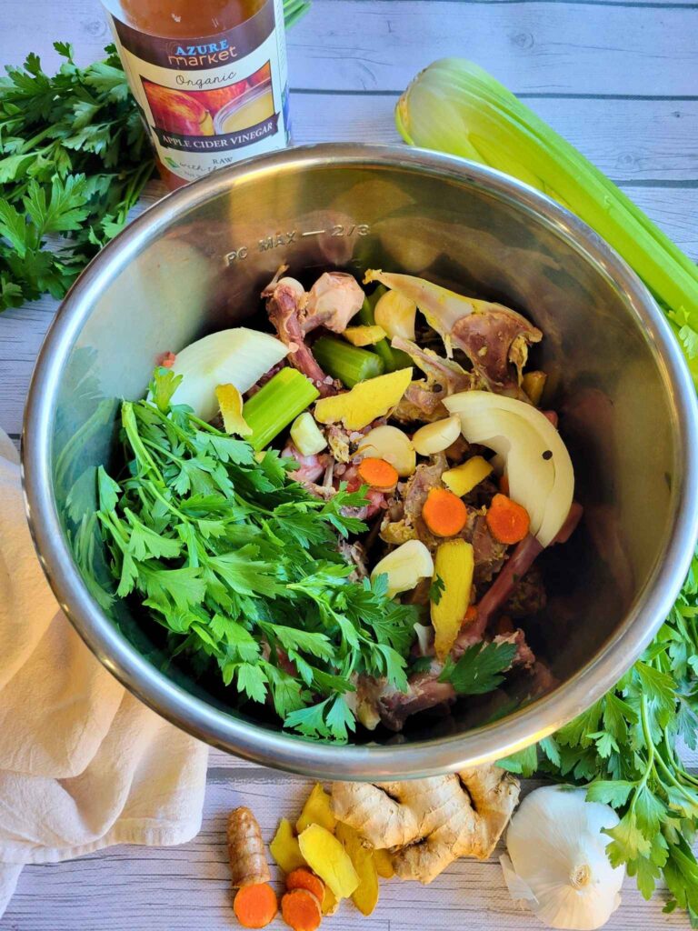 Ingredients in the instant pot